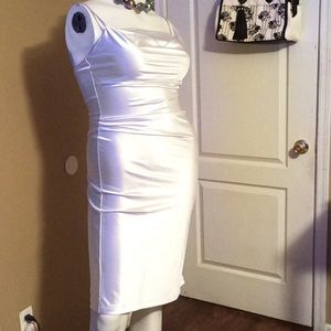 body fitting white silk dress gorgeous ready for any event party or evening out?